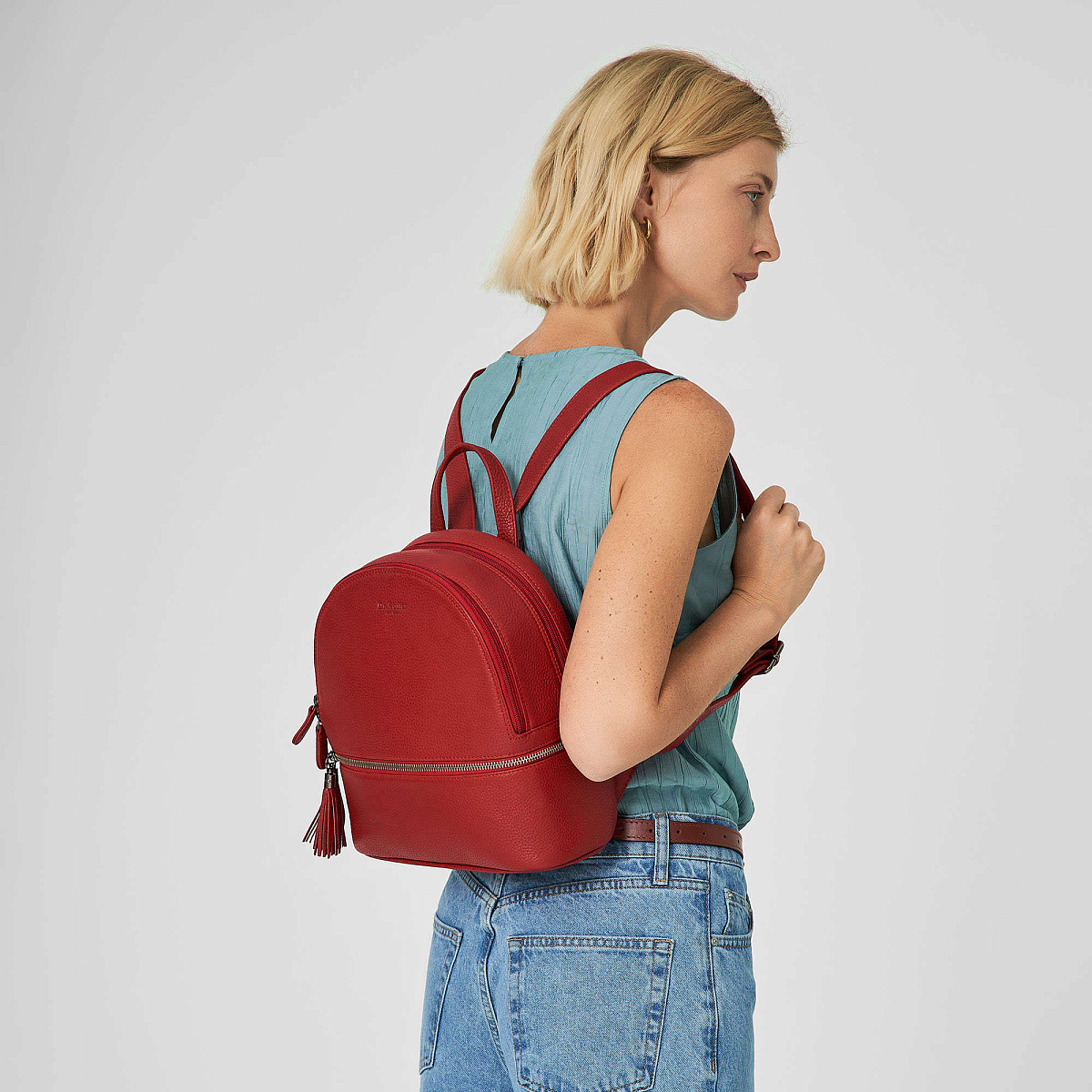 Рюкзак Dr.Koffer из натуральной кожи красный