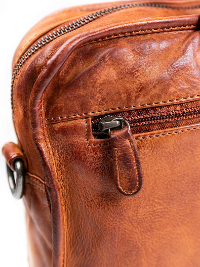 Деловая сумка Dr.Koffer из натуральной кожи коричневая