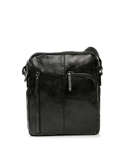 Сумка через плечо Dr.Koffer из натуральной кожи черная