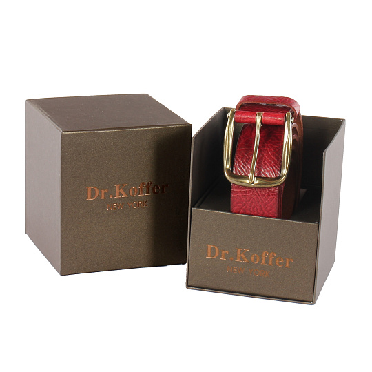 Ремень Dr. Koffer из натуральной кожи коричневый