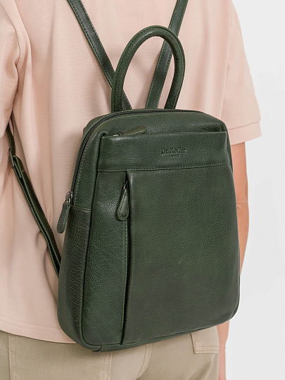 Рюкзак Dr.Koffer из натуральной кожи зеленый