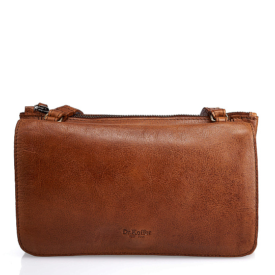 Сумка через плечо Dr.Koffer из натуральной кожи коричневая