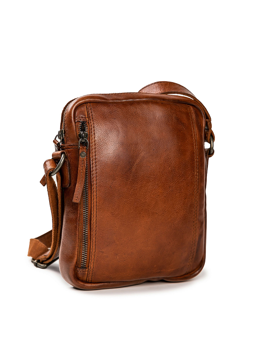 Сумка через плечо Dr.Koffer из натуральной кожи коричневая