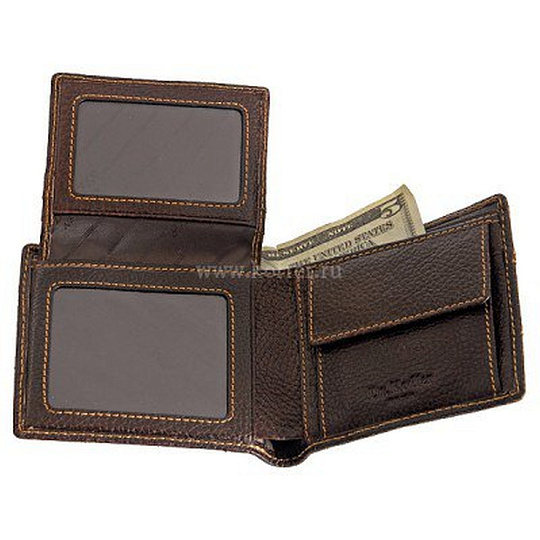 Портмоне Dr.Koffer из натуральной кожи коричневое
