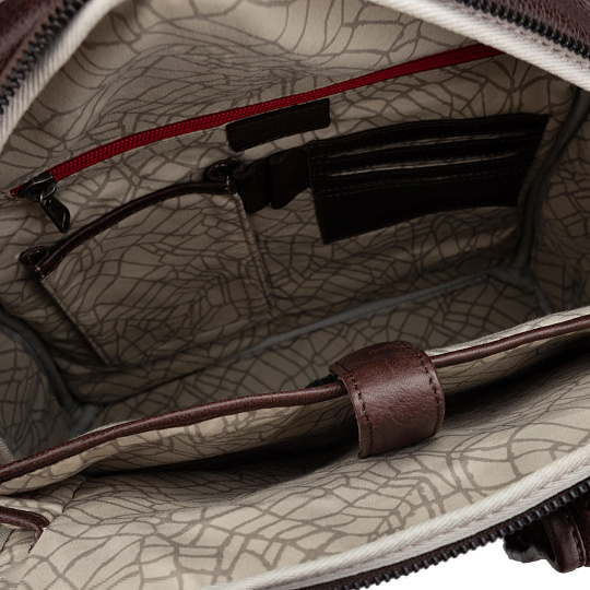 Рюкзак Dr.Koffer из натуральной кожи темно-коричневый