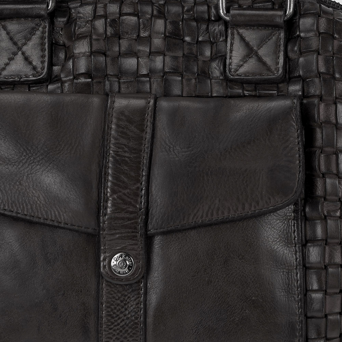 Сумка через плечо Dr.Koffer из натуральной кожи черная