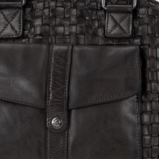 Сумка через плечо Dr.Koffer из натуральной кожи черная