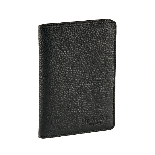 Обложка для паспорта Dr.Koffer из натуральной кожи черная