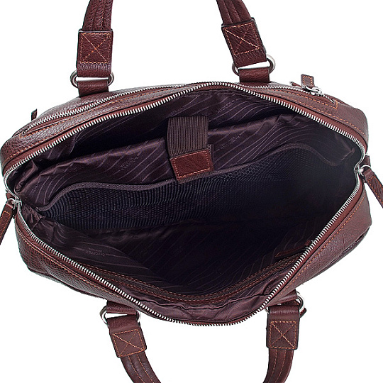 Темно-коричневая кожаная сумка для документов Dr.Koffer B471470-02-09