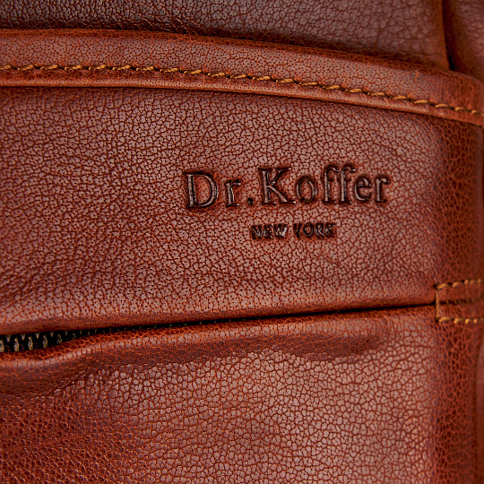 Сумка через плечо Dr.Koffer из натуральной кожи коричневая