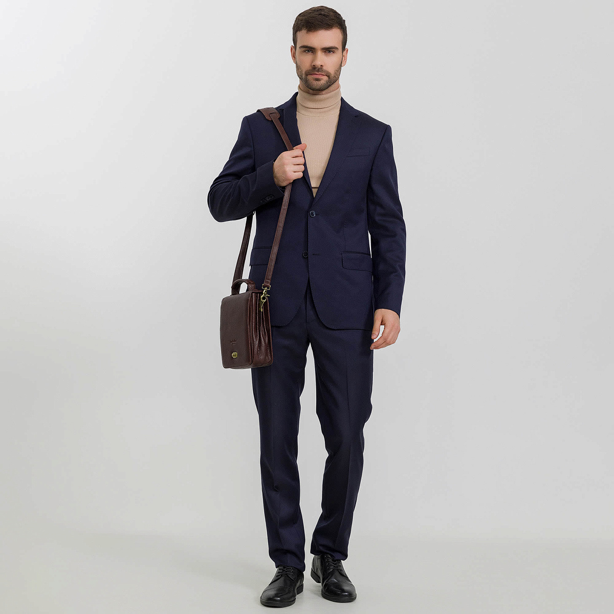 Сумка через плечо Dr.Koffer из натуральной кожи коричневая