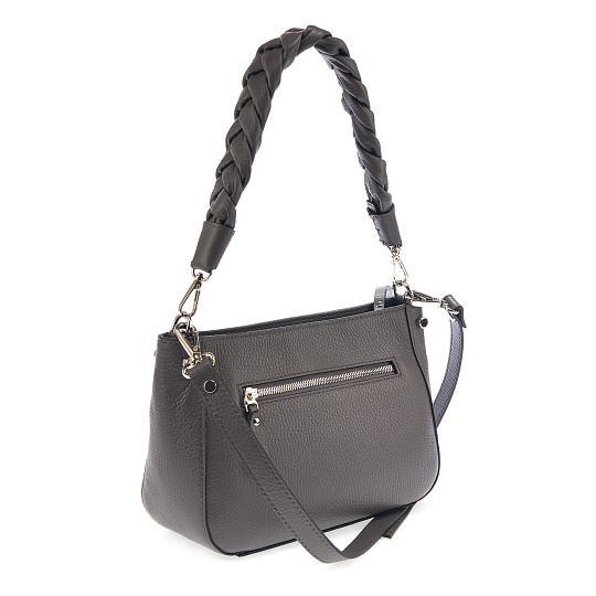 Женская сумка Dr. Koffer из натуральной кожи серая