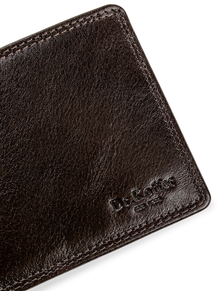 Портмоне Dr.Koffer из натуральной кожи коричневое