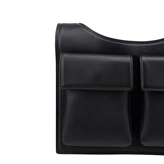 Сумка через плечо Dr.Koffer из натуральной кожи черная