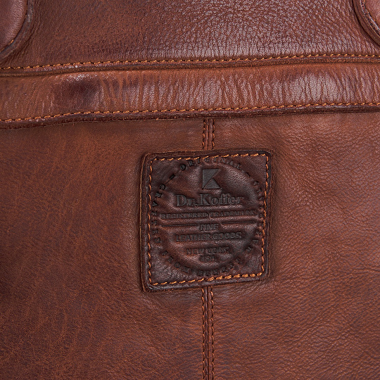 Деловая сумка Dr.Koffer из натуральной кожи коричневая