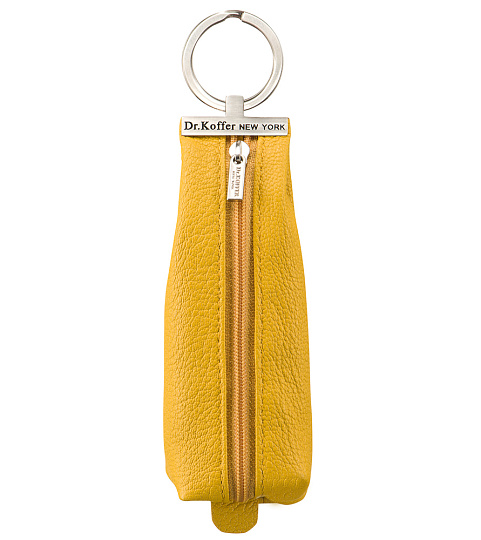 Ключница Dr.Koffer из натуральной кожи желтая