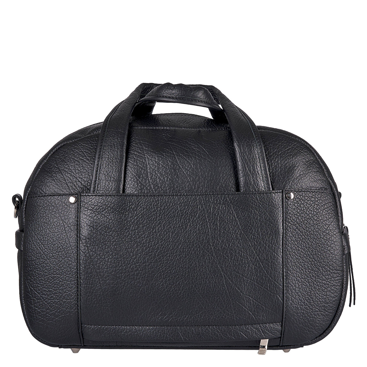 Сумка дорожная Dr.Koffer из натуральной кожи черная