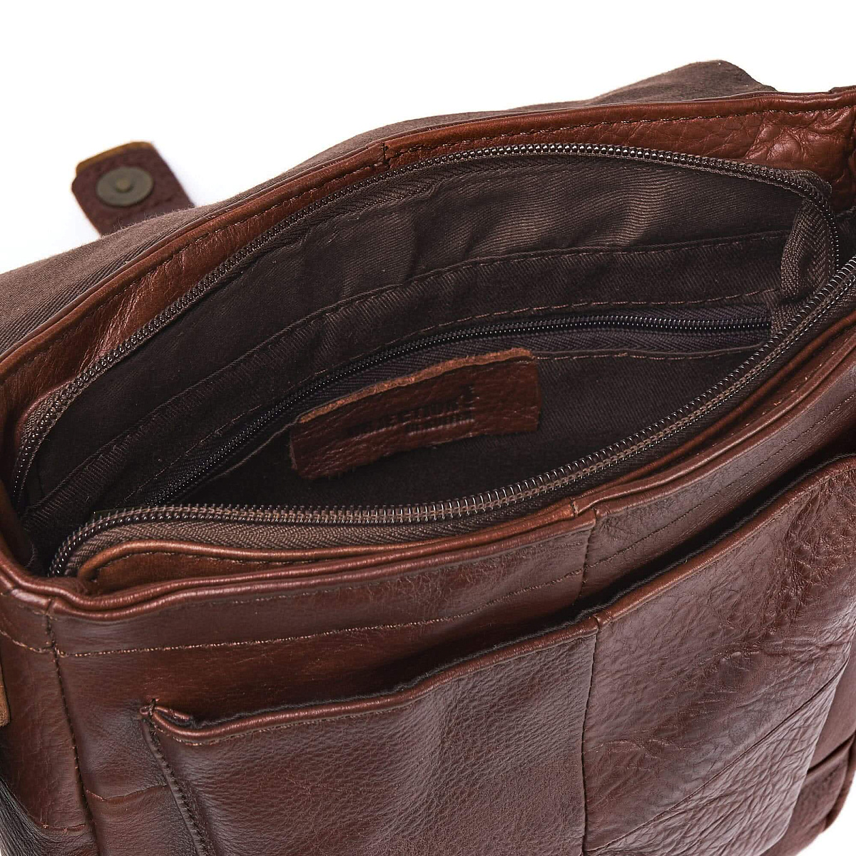 Сумка через плечо Dr.Koffer из натуральной кожи коричневая