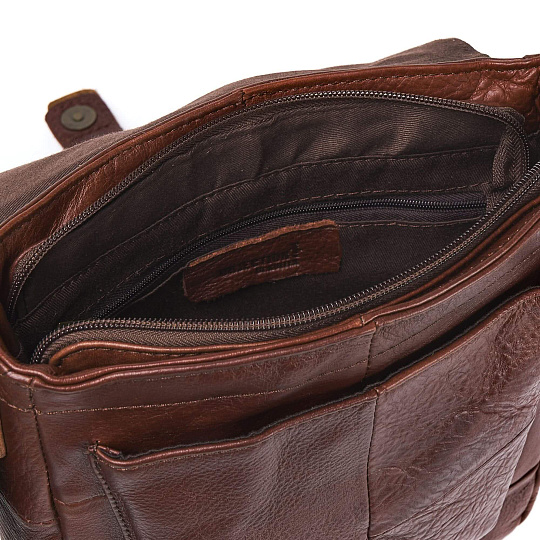 Сумка через плечо Dr.Koffer из натуральной кожи коричневая