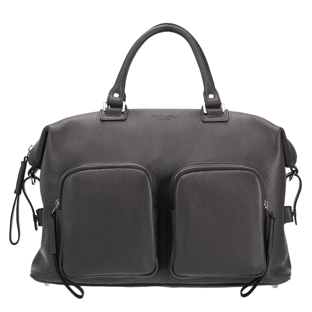 Сумка дорожная Dr.Koffer из натуральной кожи серая