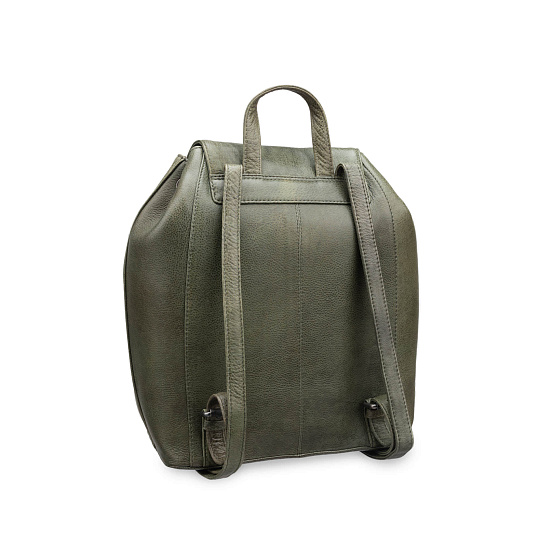 Рюкзак Dr.Koffer из натуральной кожи зеленый