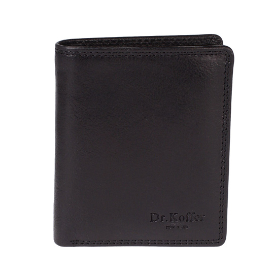 Портмоне Dr.Koffer из натуральной кожи черное