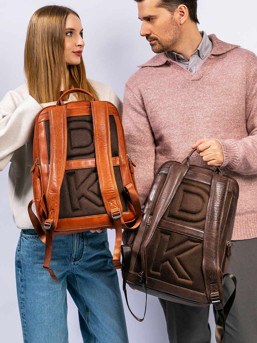 Рюкзак Dr. Koffer из натуральной кожи коричневый