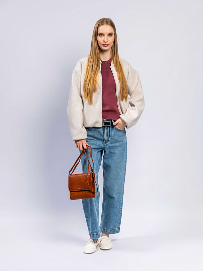 Женская сумка Dr. Koffer из натуральной кожи коричневая