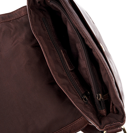 Сумка через плечо Dr.Koffer из натуральной кожи коричневая