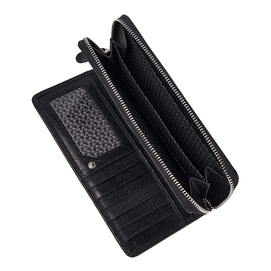 Портмоне Dr.Koffer из натуральной кожи черное