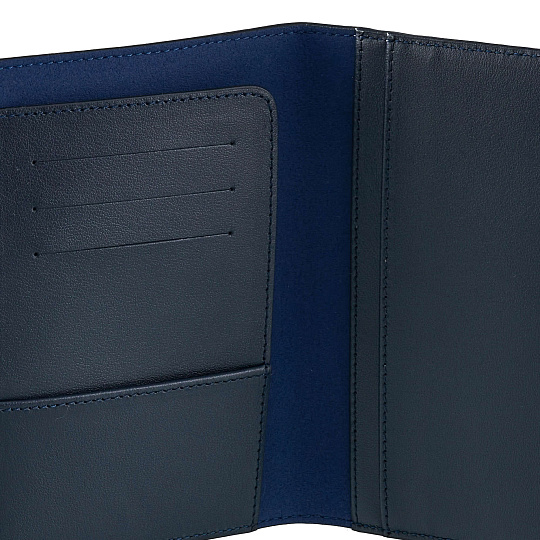 Обложка для паспорта Dr.Koffer из натуральной кожи синяя