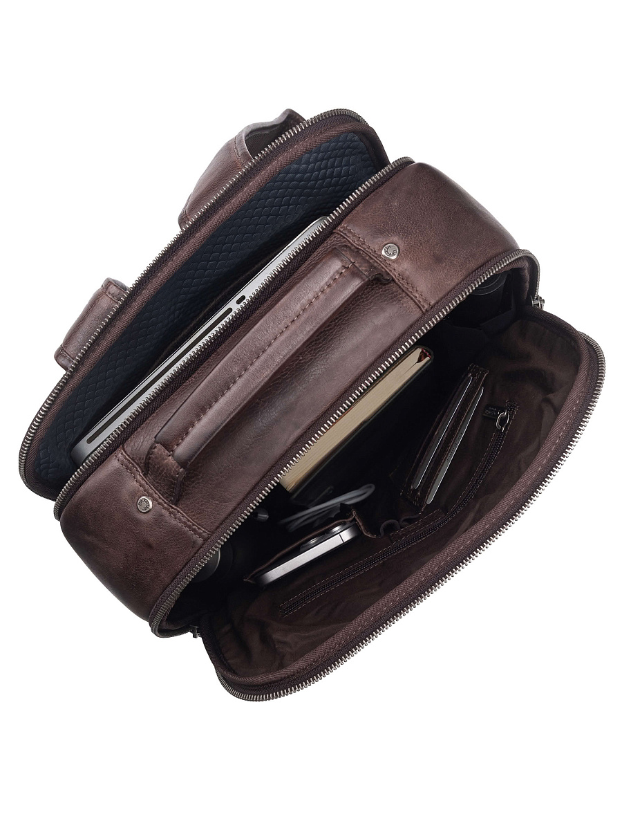 Рюкзак Dr. Koffer из натуральной кожи коричневый