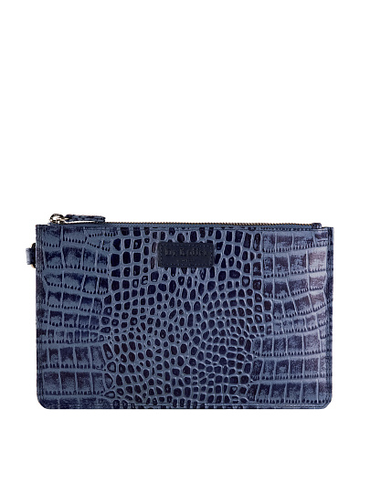 Портмоне фиолетовое под кожу крокодила, Dr. Koffer