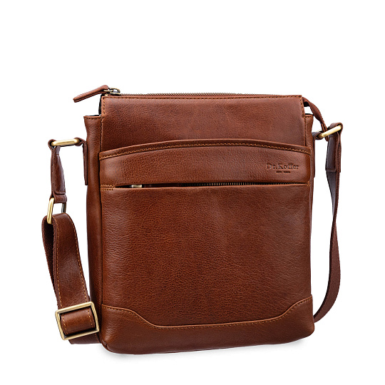 Сумка через плечо Dr.Koffer из натуральной кожи коричневая