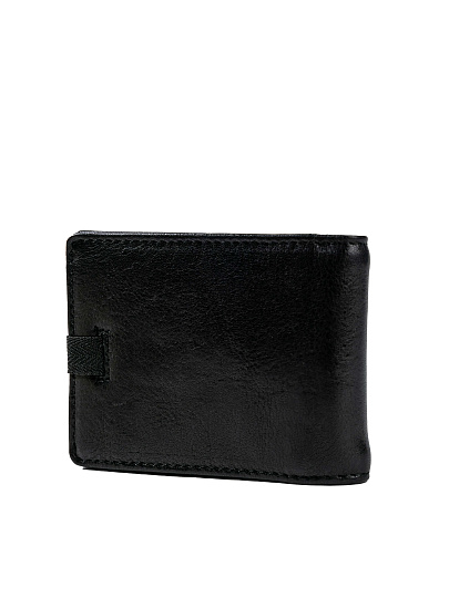 Зажим для денег Dr.Koffer из натуральной кожи черный