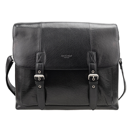 Портфель Dr.Koffer из натуральной кожи черный