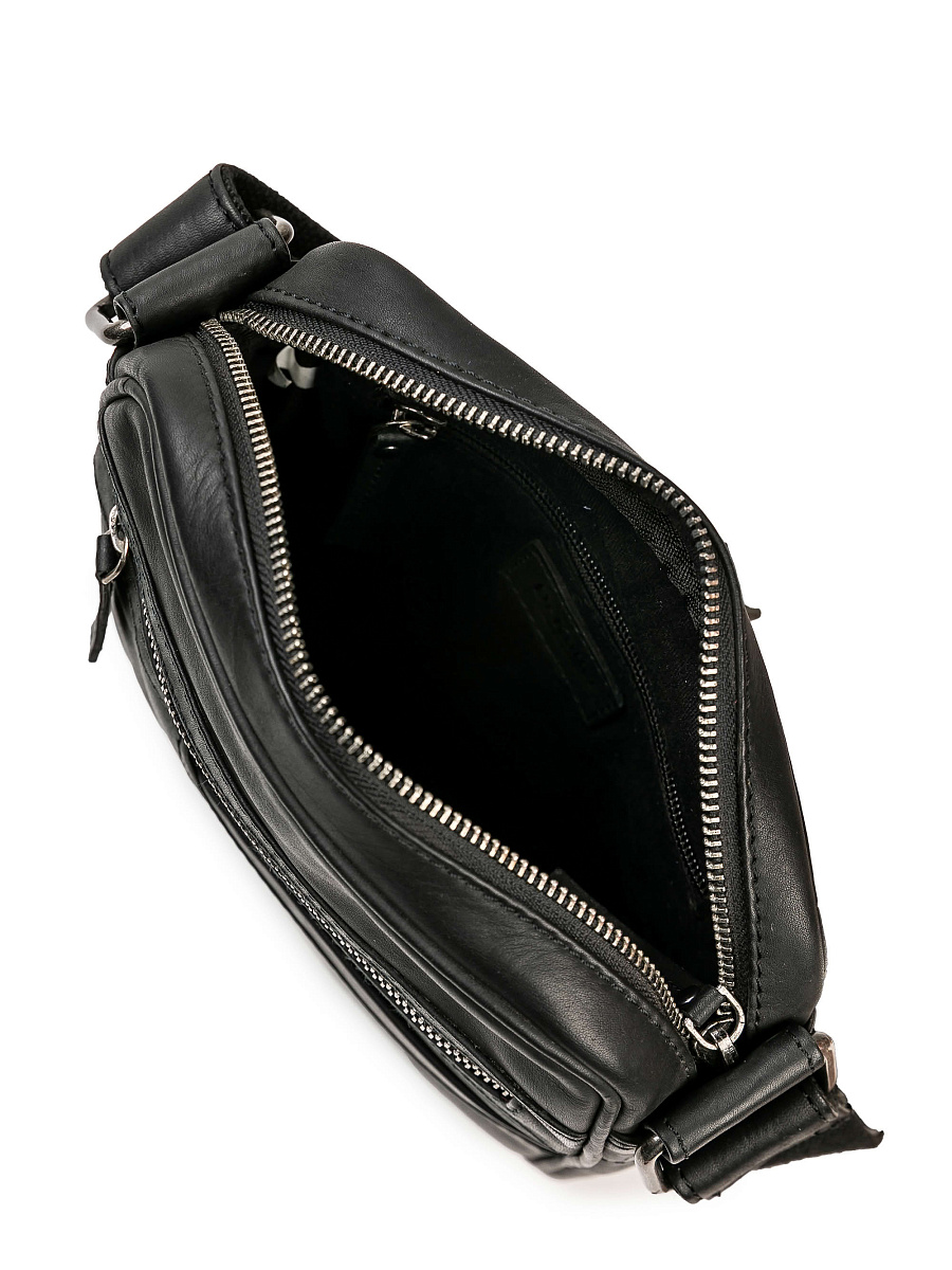 Сумка через плечо Dr.Koffer из натуральной кожи черная