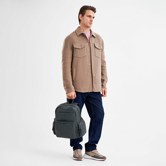 Рюкзак Dr.Koffer из натуральной кожи синий