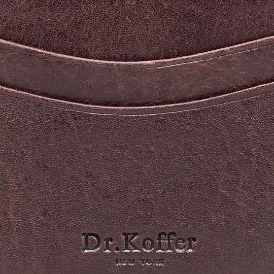 Кредитница Dr.Koffer из натуральной кожи коричневая