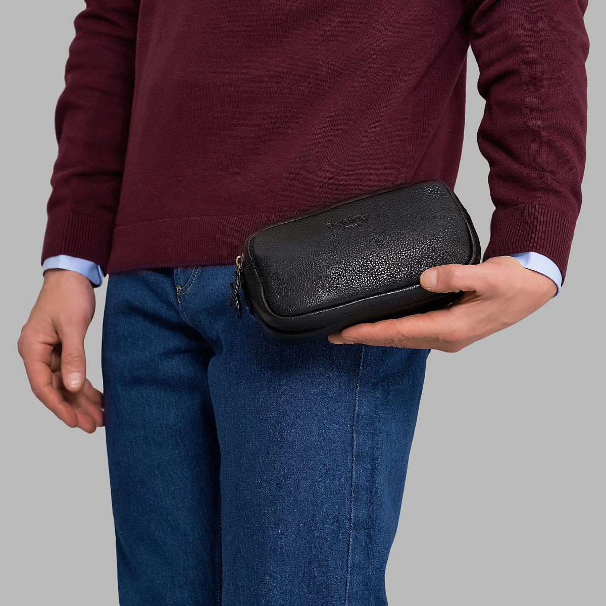 Несессер Dr. Koffer из натуральной кожи черный