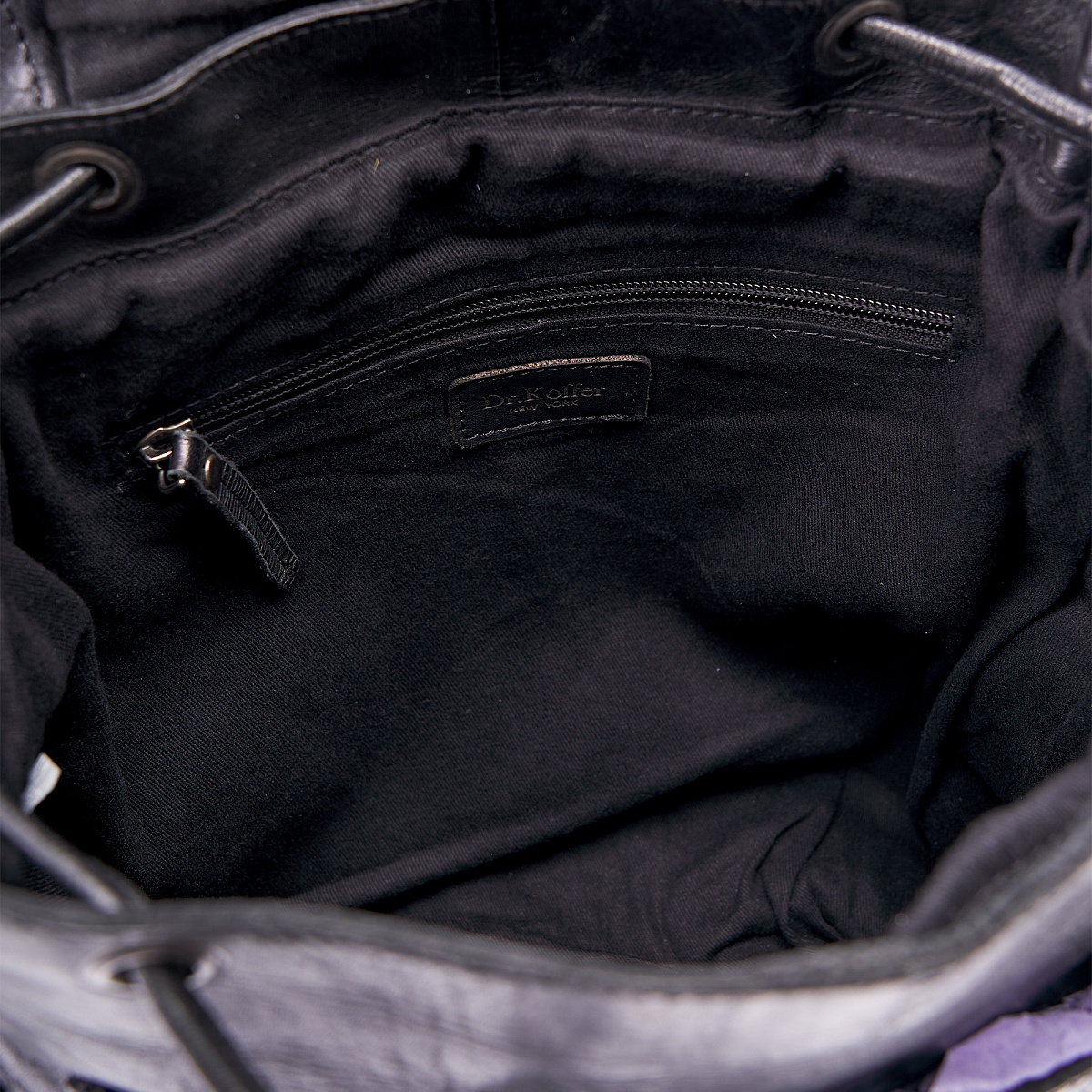 Рюкзак Dr.Koffer из натуральной кожи черный