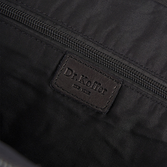 Деловая сумка Dr.Koffer из натуральной кожи черная