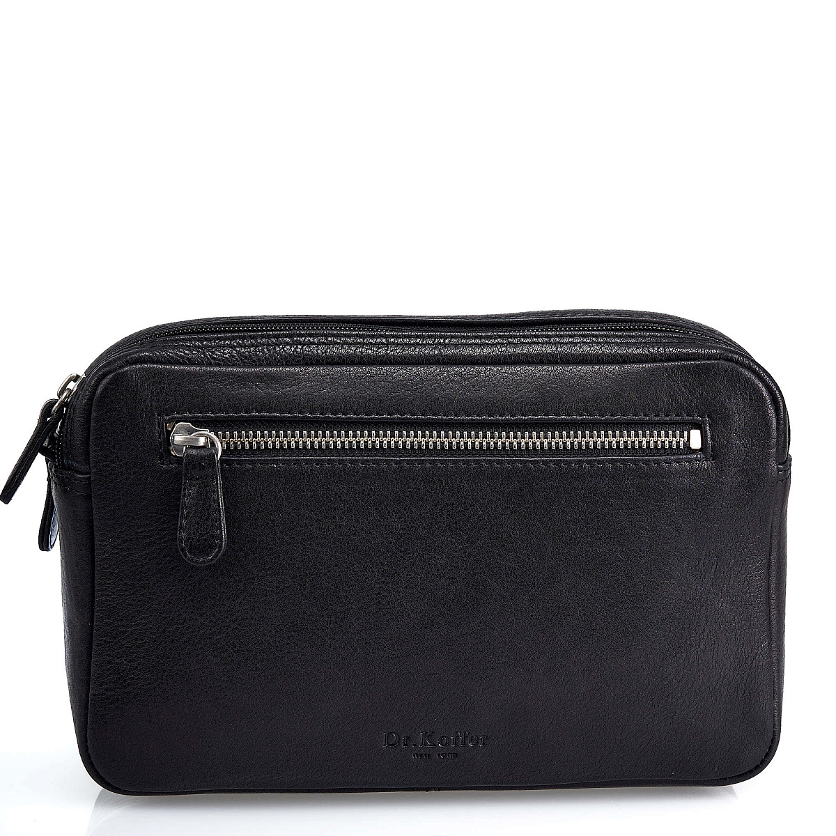 Сумка барсетка из натуральной кожи Dr. Koffer черная