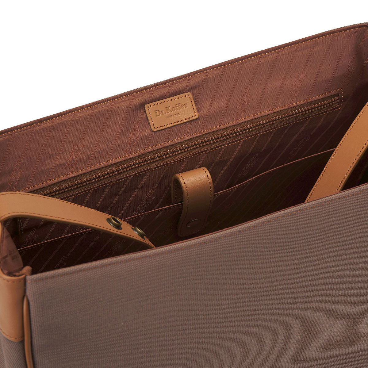 Сумка дорожная Dr.Koffer из натуральной кожи коричневая