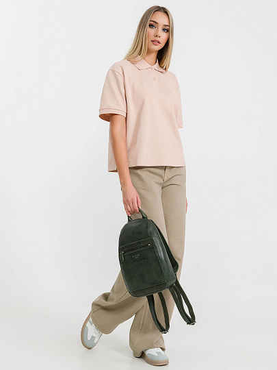 Рюкзак Dr.Koffer из натуральной кожи зеленый