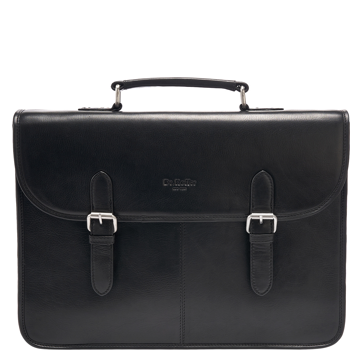 Портфель Dr.Koffer из натуральной кожи черный