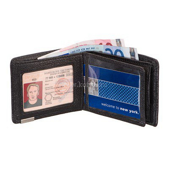 Портмоне Dr.Koffer из натуральной кожи черное