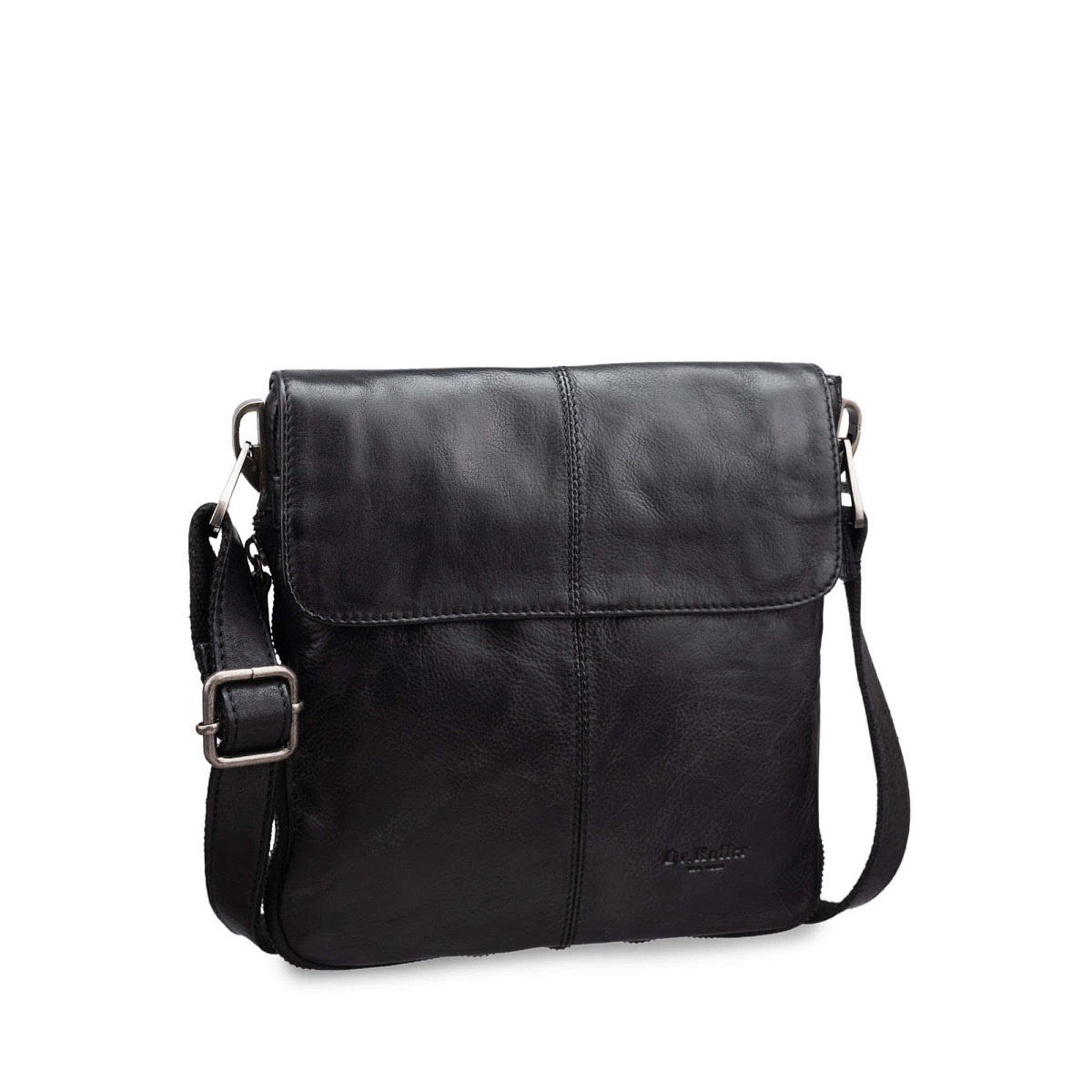 Сумка через плечо Dr.Koffer из натуральной кожи черная
