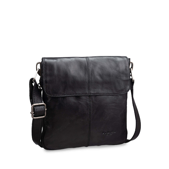 Сумка через плечо Dr.Koffer из натуральной кожи черная