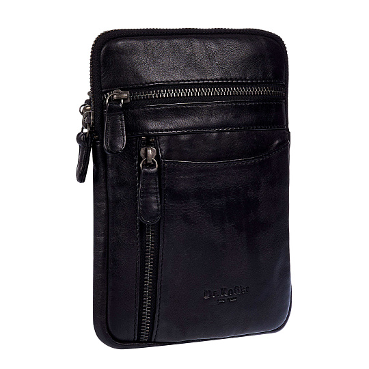 Сумка через плечо Dr.Koffer из натуральной кожи черная